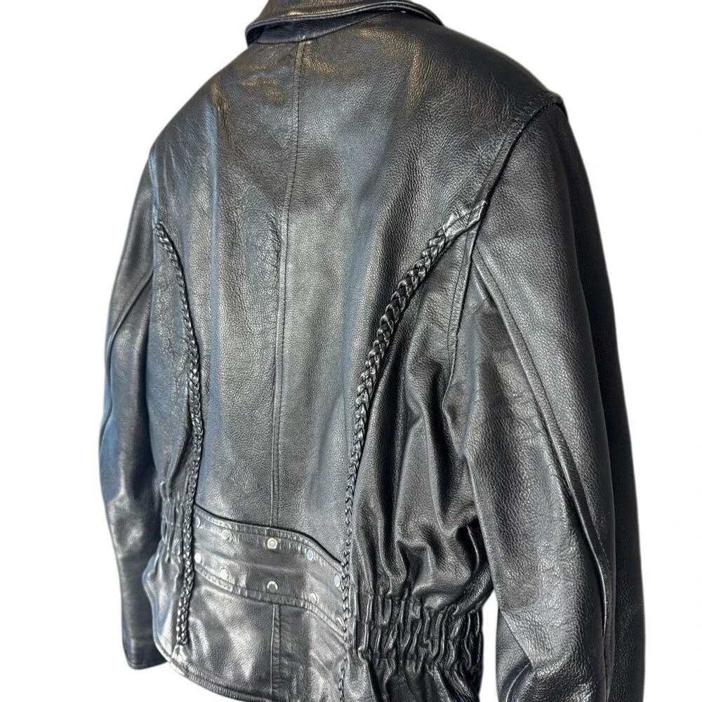 Vintage Antelope Creek Classic Black Biker Jacket Y2K Archive Biker Moto Men's M
